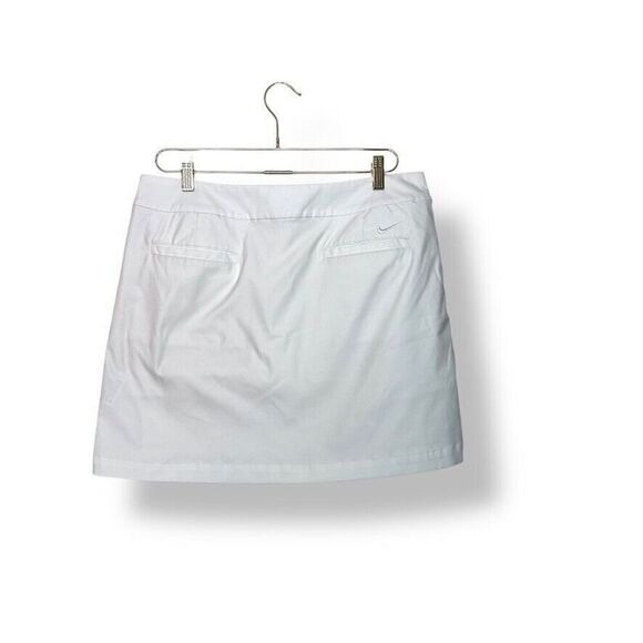 Nike Skort Women 10 White Golf Tournament Dri Fit Swoosh Inner Shorts - Picture 2 of 9